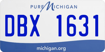 MI license plate DBX1631