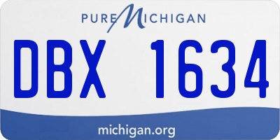 MI license plate DBX1634