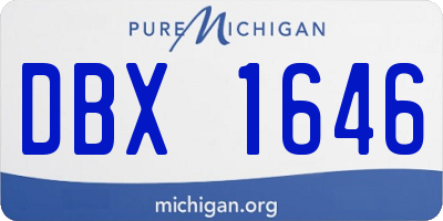 MI license plate DBX1646