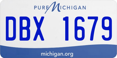 MI license plate DBX1679