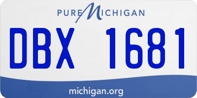 MI license plate DBX1681