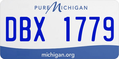 MI license plate DBX1779