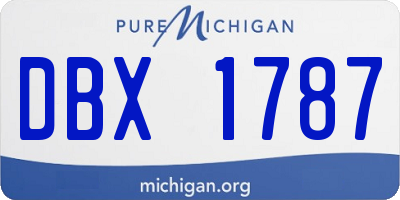 MI license plate DBX1787