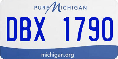 MI license plate DBX1790