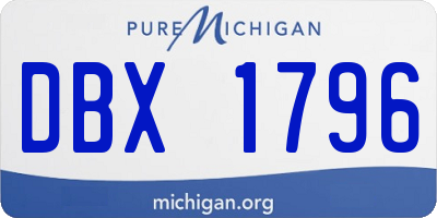 MI license plate DBX1796