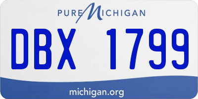 MI license plate DBX1799