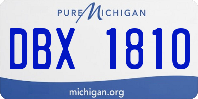 MI license plate DBX1810