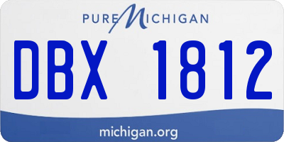 MI license plate DBX1812