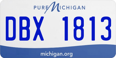 MI license plate DBX1813