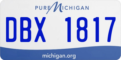 MI license plate DBX1817