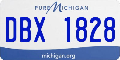 MI license plate DBX1828