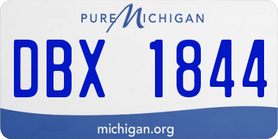 MI license plate DBX1844
