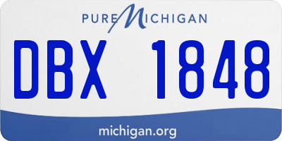 MI license plate DBX1848