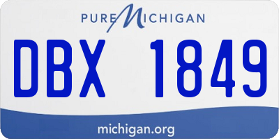 MI license plate DBX1849