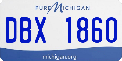 MI license plate DBX1860