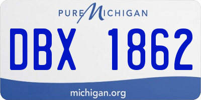 MI license plate DBX1862