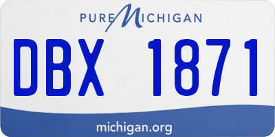 MI license plate DBX1871