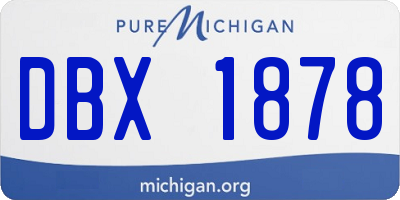 MI license plate DBX1878