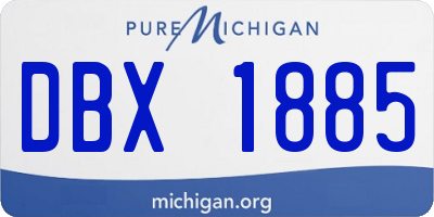 MI license plate DBX1885