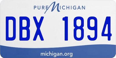 MI license plate DBX1894