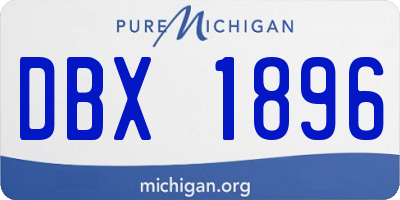 MI license plate DBX1896