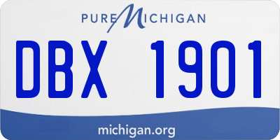 MI license plate DBX1901