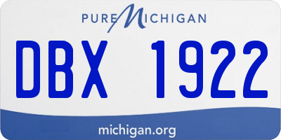 MI license plate DBX1922