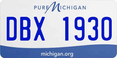 MI license plate DBX1930
