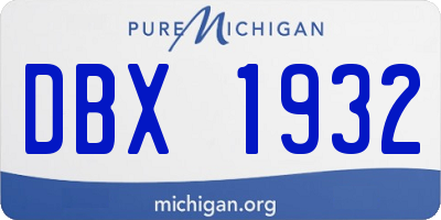 MI license plate DBX1932