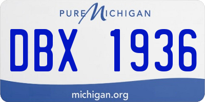 MI license plate DBX1936