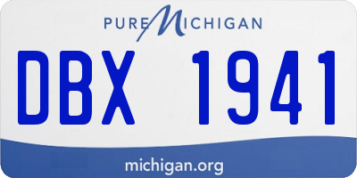 MI license plate DBX1941