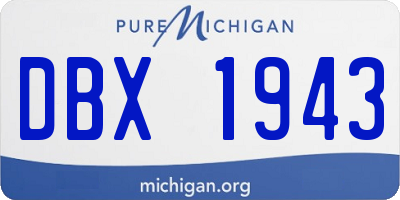 MI license plate DBX1943