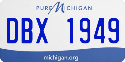 MI license plate DBX1949
