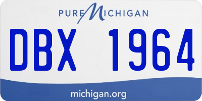 MI license plate DBX1964