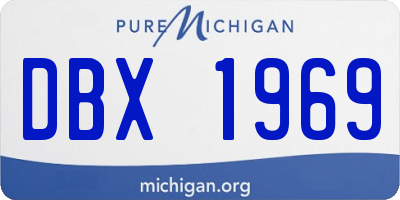 MI license plate DBX1969