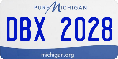 MI license plate DBX2028