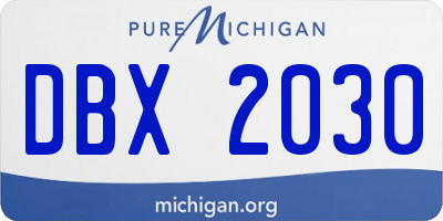 MI license plate DBX2030