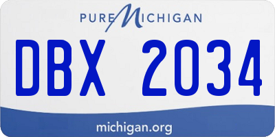 MI license plate DBX2034