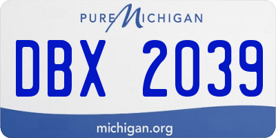 MI license plate DBX2039