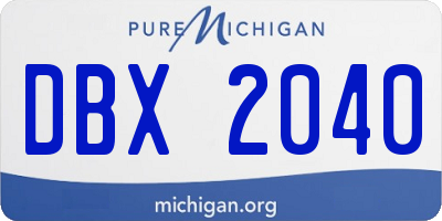 MI license plate DBX2040