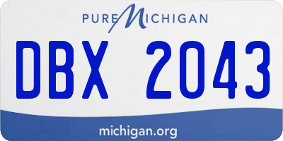MI license plate DBX2043