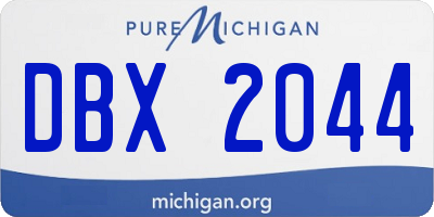MI license plate DBX2044