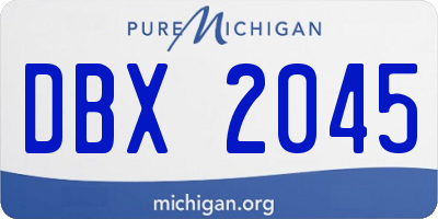 MI license plate DBX2045
