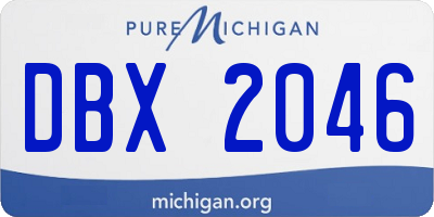 MI license plate DBX2046