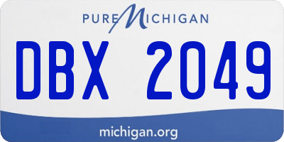 MI license plate DBX2049