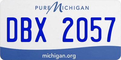 MI license plate DBX2057