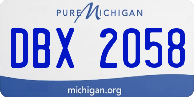 MI license plate DBX2058