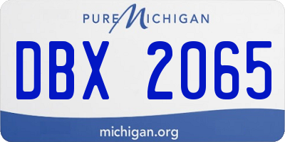 MI license plate DBX2065