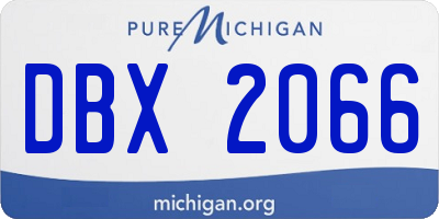 MI license plate DBX2066