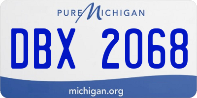MI license plate DBX2068
